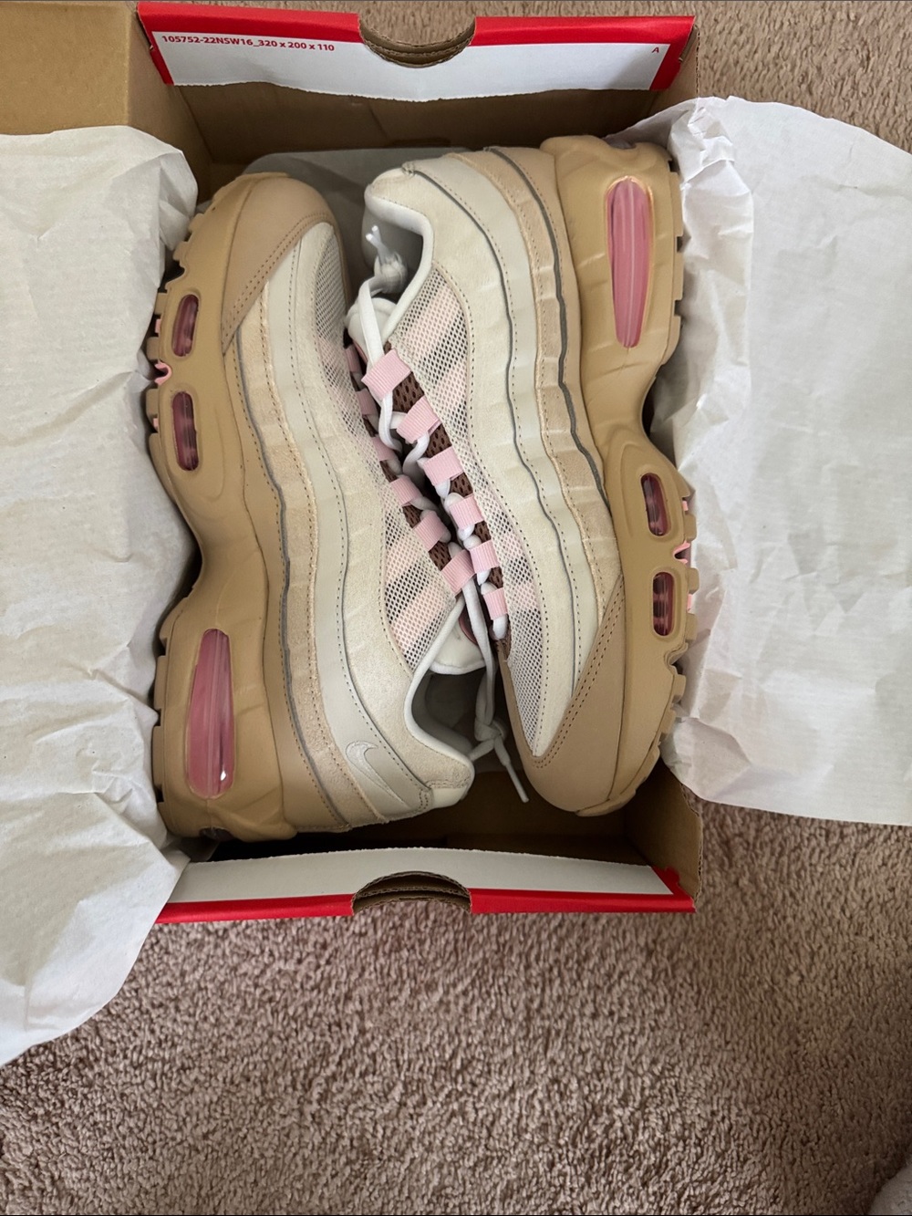 Nike Women’s Sneakers White Pink Tan Accents - Picture 9 of 10